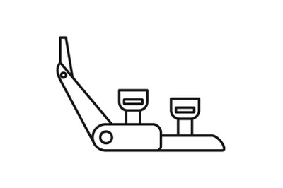 Hiking shoe equipment icon, outline style