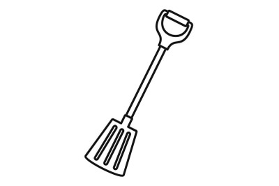 Winter spade icon, outline style