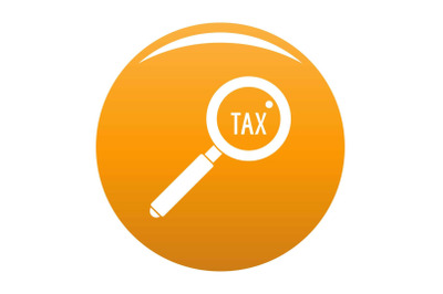 Look at tax icon vector orange