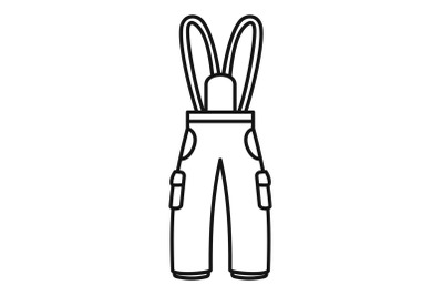 Hiking pants icon, outline style