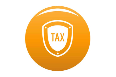 Tax protection icon vector orange