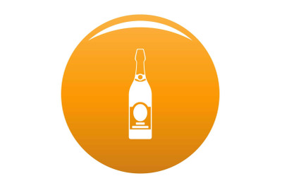 Holiday champagne icon vector orange