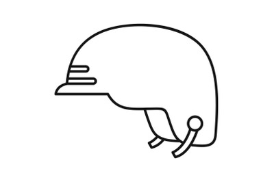 Hiking helmet icon, outline style