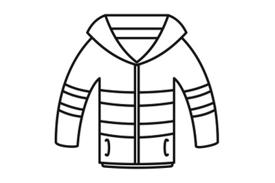 Winter jacket icon, outline style