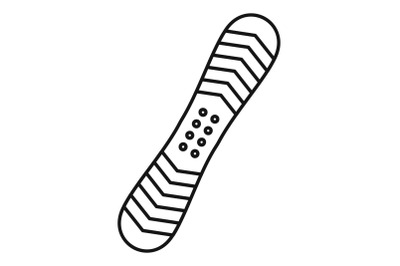 Snowboard icon, outline style