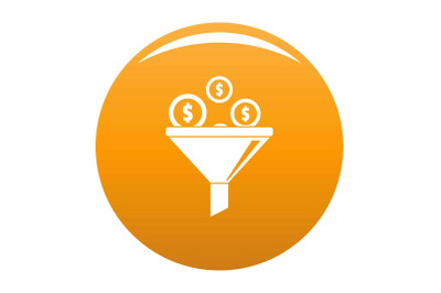 Investment icon vector orange