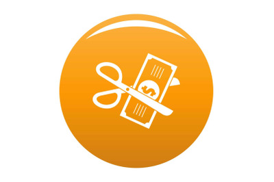 Money for tax icon vector orange