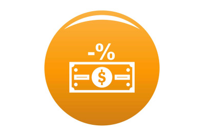 Pay tax icon vector orange