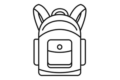 Backpack icon, outline style