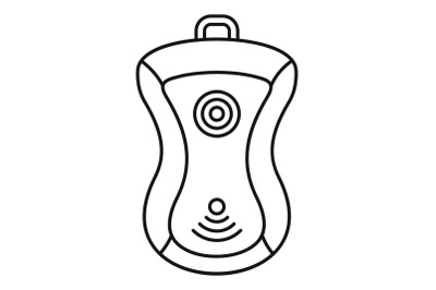 Gps device location icon, outline style