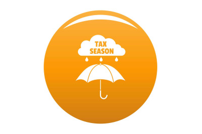 Tax season icon vector orange