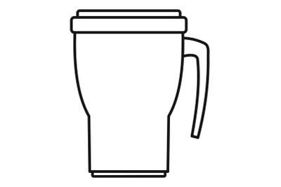 Thermo cup icon, outline style
