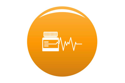 Medicament icon vector orange