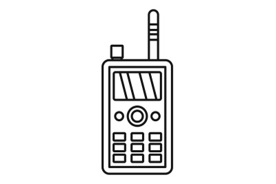 Talkie radio icon, outline style