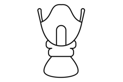 Face winter protection icon, outline style