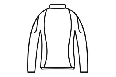 Thermo clothes icon, outline style