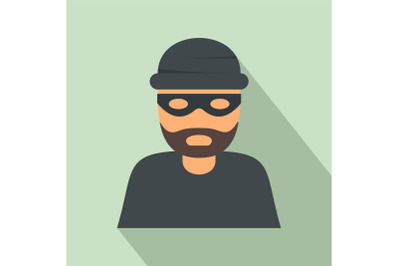 Thief icon, flat style