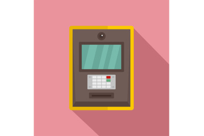 Atm icon, flat style