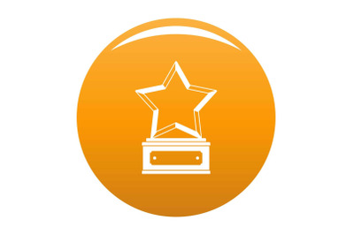 Star award icon vector orange