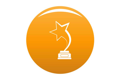 Star award icon vector orange