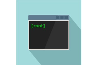 Root window icon, flat style