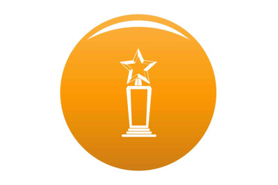 Star award icon vector orange