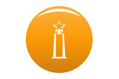 Star award icon vector orange