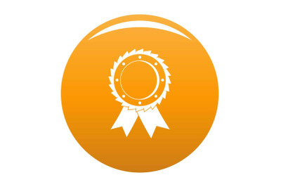 Award icon vector orange