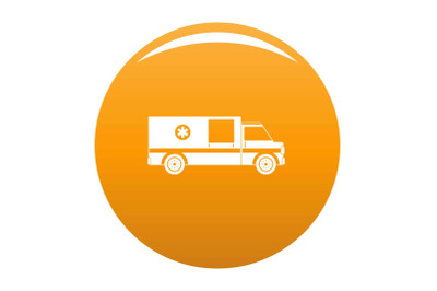 First aid icon vector orange
