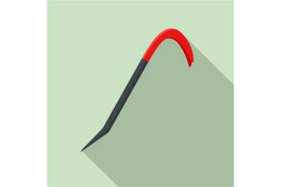 Nail puller icon, flat style