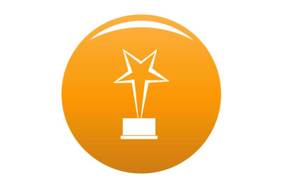 Star award icon vector orange