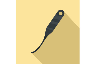 Unlock door tool icon, flat style