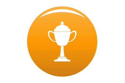 Cup award icon vector orange