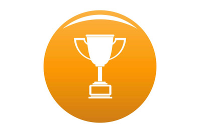 Cup award icon vector orange