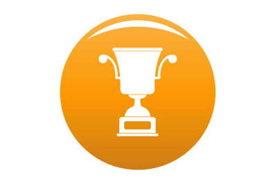 Cup award icon vector orange