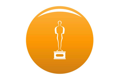 Award icon vector orange