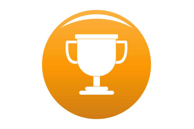 Cup award icon vector orange