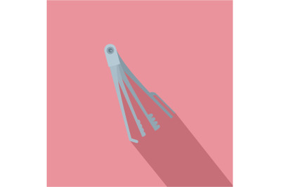 Skeleton key icon, flat style