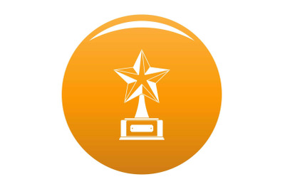 Star award icon vector orange