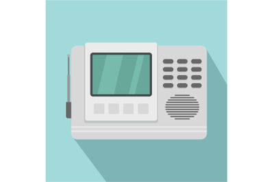 House intercom icon, flat style