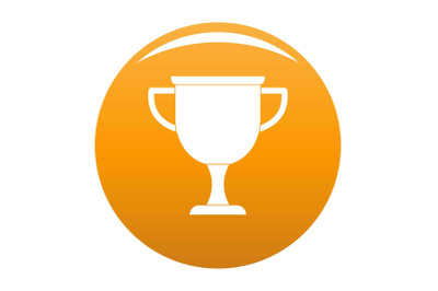 Cup award icon vector orange
