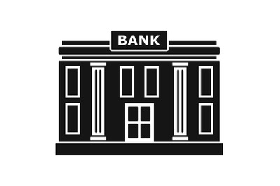 Bank icon, simple style