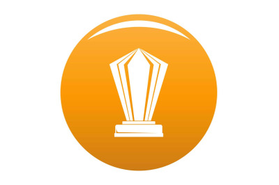 Award icon vector orange