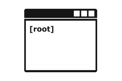 Root window icon, simple style