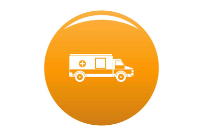 Medical aid icon vector orange