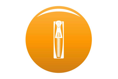 Zip icon vector orange