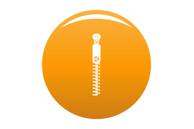 Textile zip icon vector orange