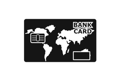 Credit bank icon, simple style