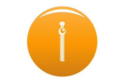 Bulb zip icon vector orange