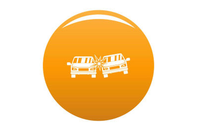 Boom car icon vector orange